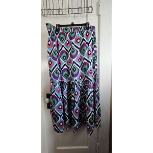 Ashley Stewart Maxi skirt pull on layered‎ 18/20 rayon cotton blend